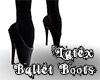 Black Latex Ballet Boots