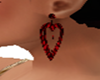heart red earring