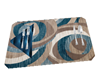 teal tan place setting