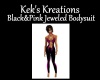Blk&Pink Jewel Bodysuit