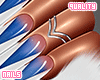q. Blue Aura Nails XL