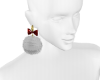 chrme claus bow earrings