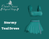 Stormy Teal Dress