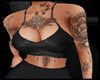 ! Tat Black Crop Top