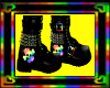 Rainbow/Black Boots (F)