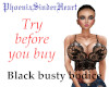 Black busty bodice