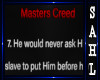 LS~MASTER CREED 7QUOTE