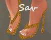 Gold Glitter Sandals