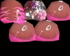 $ Pink Flame Toes ♥