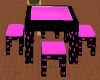 Hot Pink Paws table set