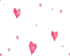 Floating pink Hearts