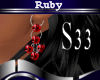 S33 Ruby Earrings
