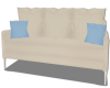 Creme & Blue Couch