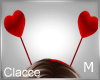 C red hearts headband  M