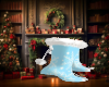 Santa booties light blue