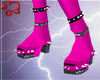 Spike Boots-Loud Pink