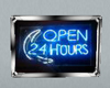 Neon Open 24 Hours sign