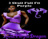 3 Skull Full Fit-Purple
