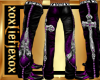 [L] Purple CROSS Pants M