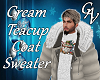 CREAM TEACUP COAT/SWEATE