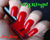 !Red Nails w/Rings!