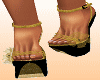 Gold&black sandals*K510*