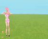 Sexy Pink Flower Dress