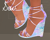 Pink & Blue Spring Heels