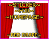 ! Red Drape#5 Sticker.