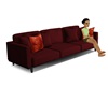 CK 3P Sofa Crimson