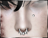 septum and face piercing