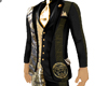 Versac 3Pc Gold Blk Suit