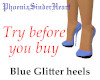 Blue Glitter heels