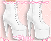 T♡ White Heels