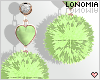 Green Heart PomPoms