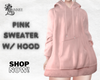 Pink Sweater W/ Hood
