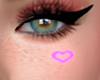 Neon Heart Face Tattoo