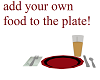 dinner plate with drink