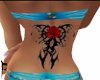 Rose tribal back tat