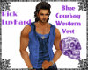 Blue Cowboy Western Vest