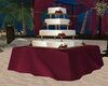 wine & cream wedding cak