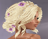 Blond Hair Purple Flower