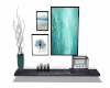 Gray & Teal Shelf Decor