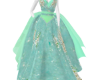 Mint Floral Ball Gown
