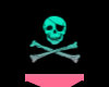 skull pink and blue