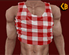 Red Lifted Tank Plaid M