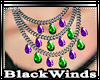 BW|Violet/Green Necklace