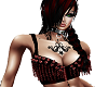 red spiked bra