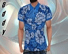[Oddy] Blue Floral Shirt
