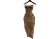 Brown silk dress